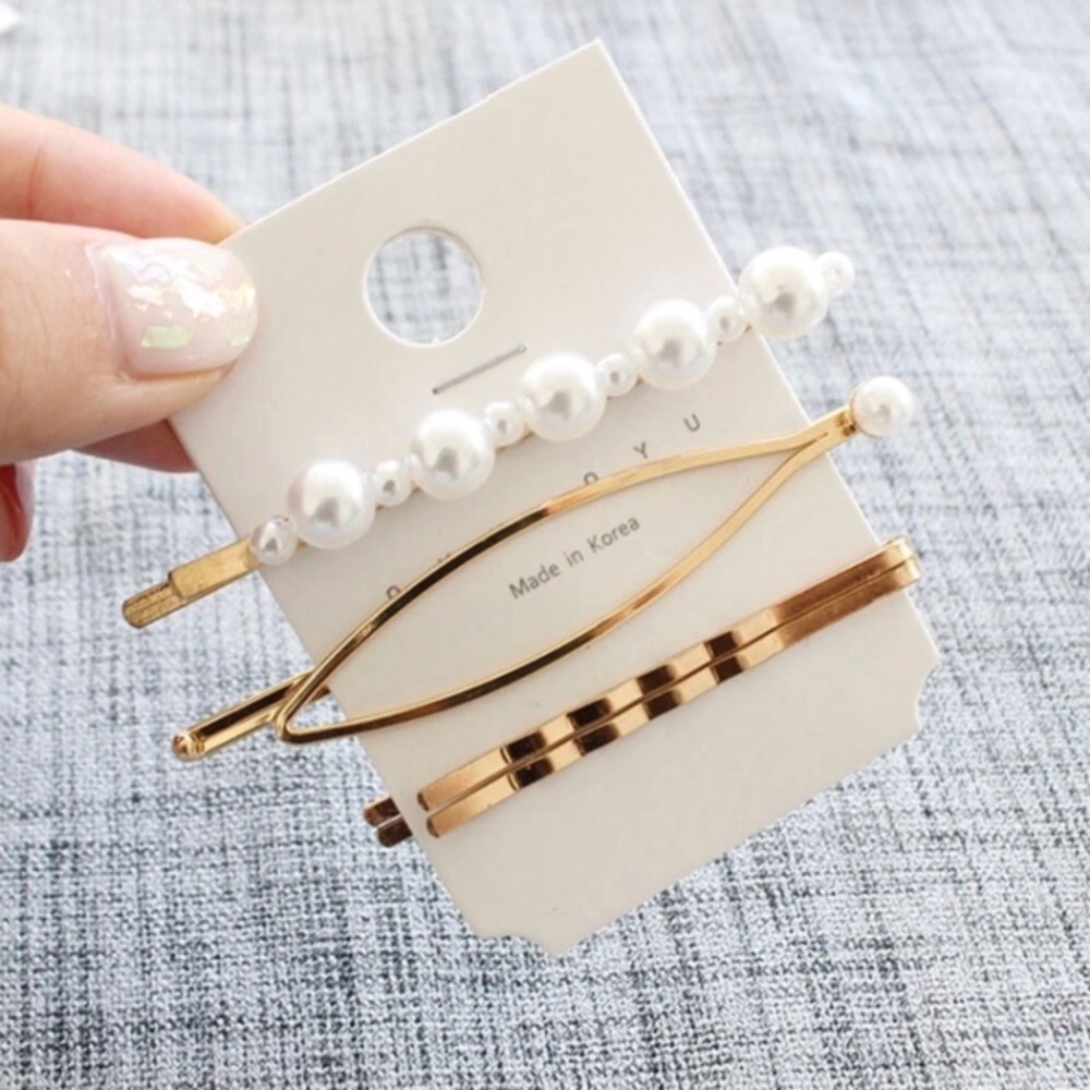🆕 LINA Gold Pearl Hair Pin Set
